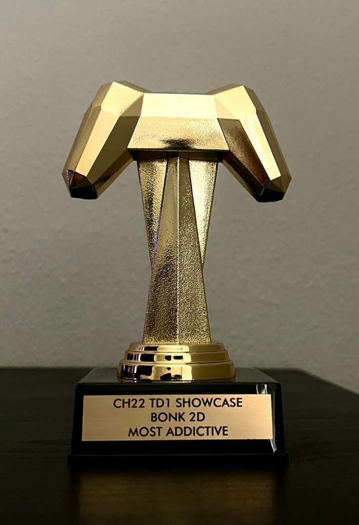 Most Addictive Game trophy award